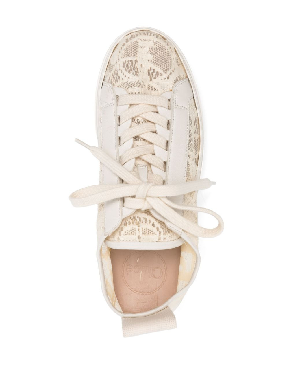 Lauren lace-detail sneakers - 4