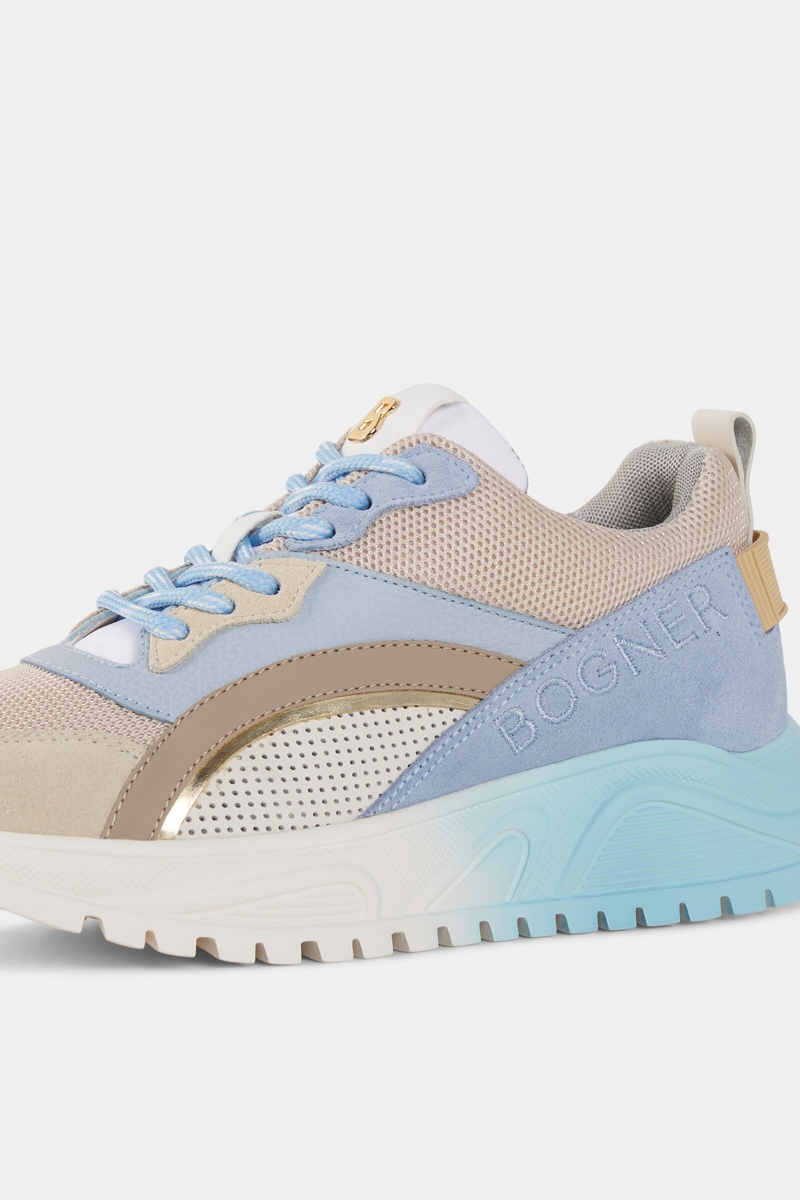 Malaga sneaker in Beige/light blue - 7