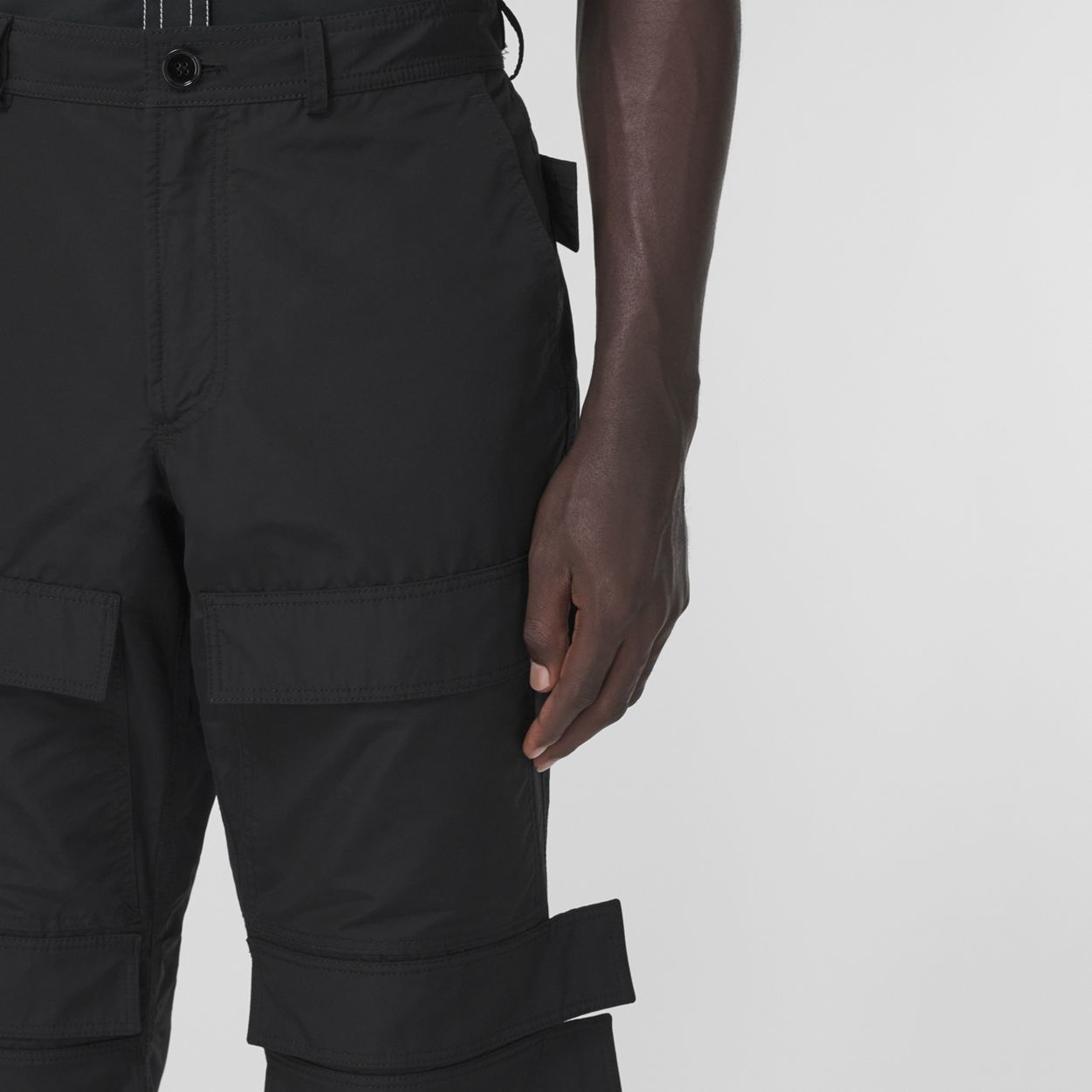 Panel Detail Technical Cotton Cargo Trousers - 3