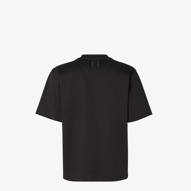 FENDI T-Shirt Black cotton T-shirt outlook