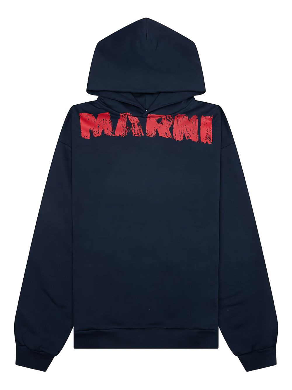 brushstroke logo-print hoodie - 1
