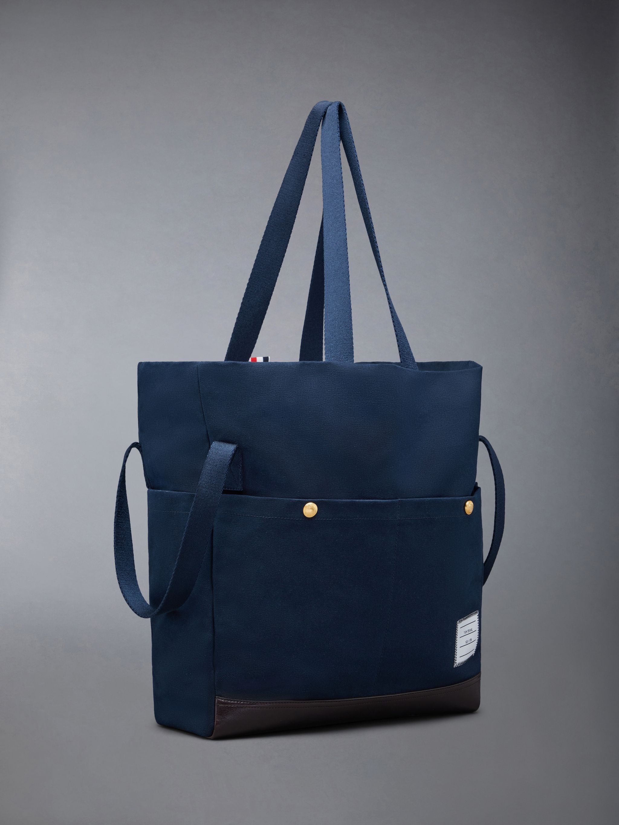 Cotton Canvas Snap Pocket Tote - 2