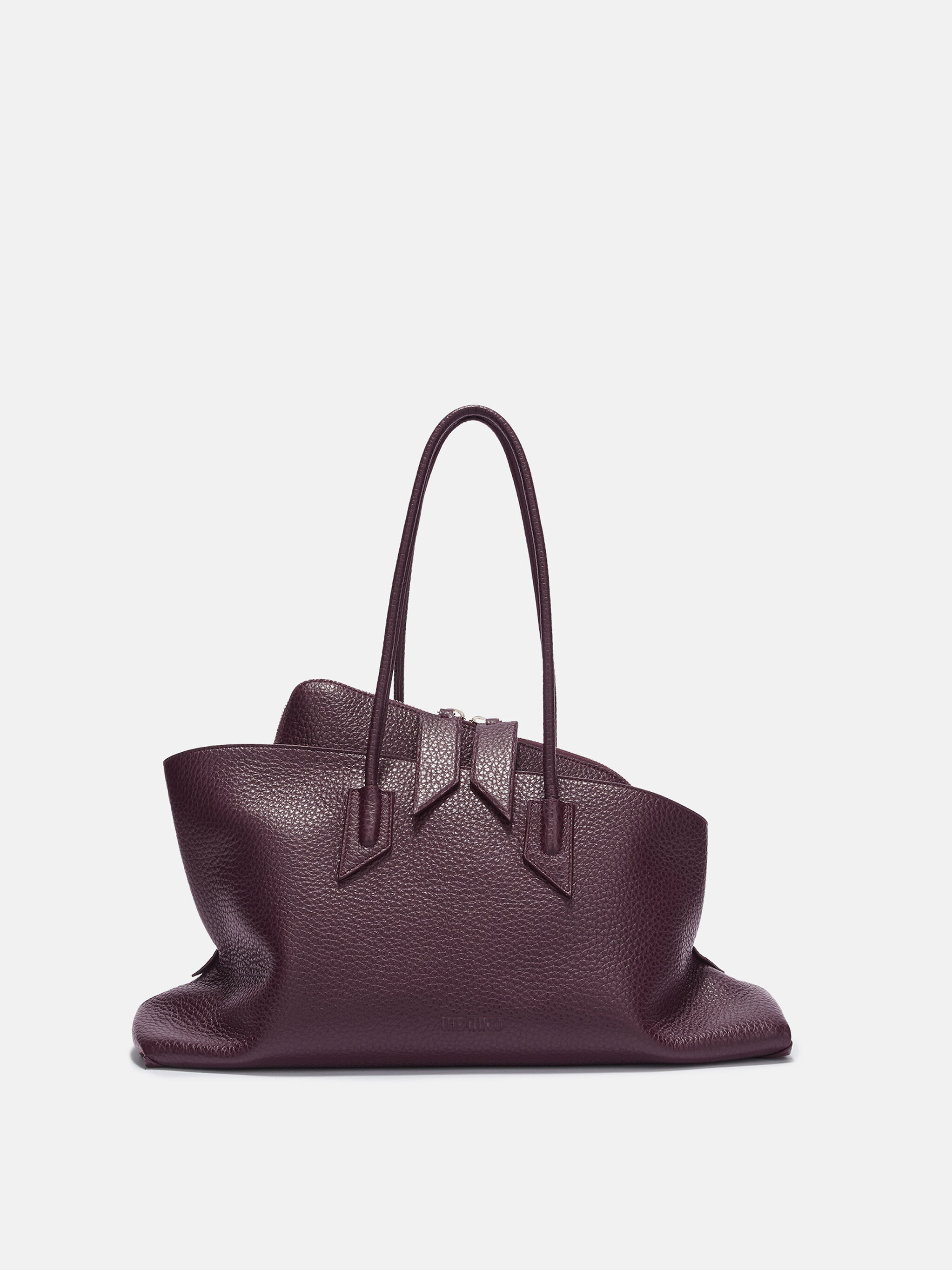 ''LA PASSEGGIATA MEDIUM'' BURGUNDY TOP HANDLE - 1