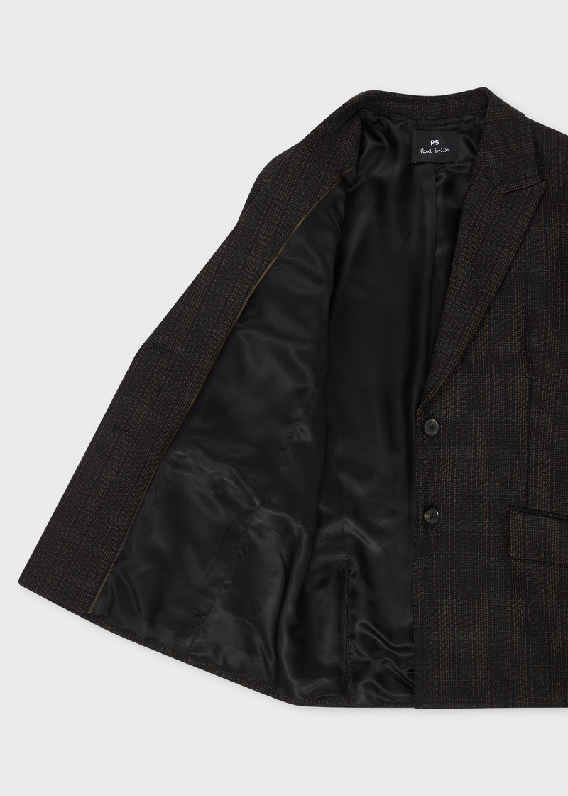 Women's Black Flecked Check Suit 4