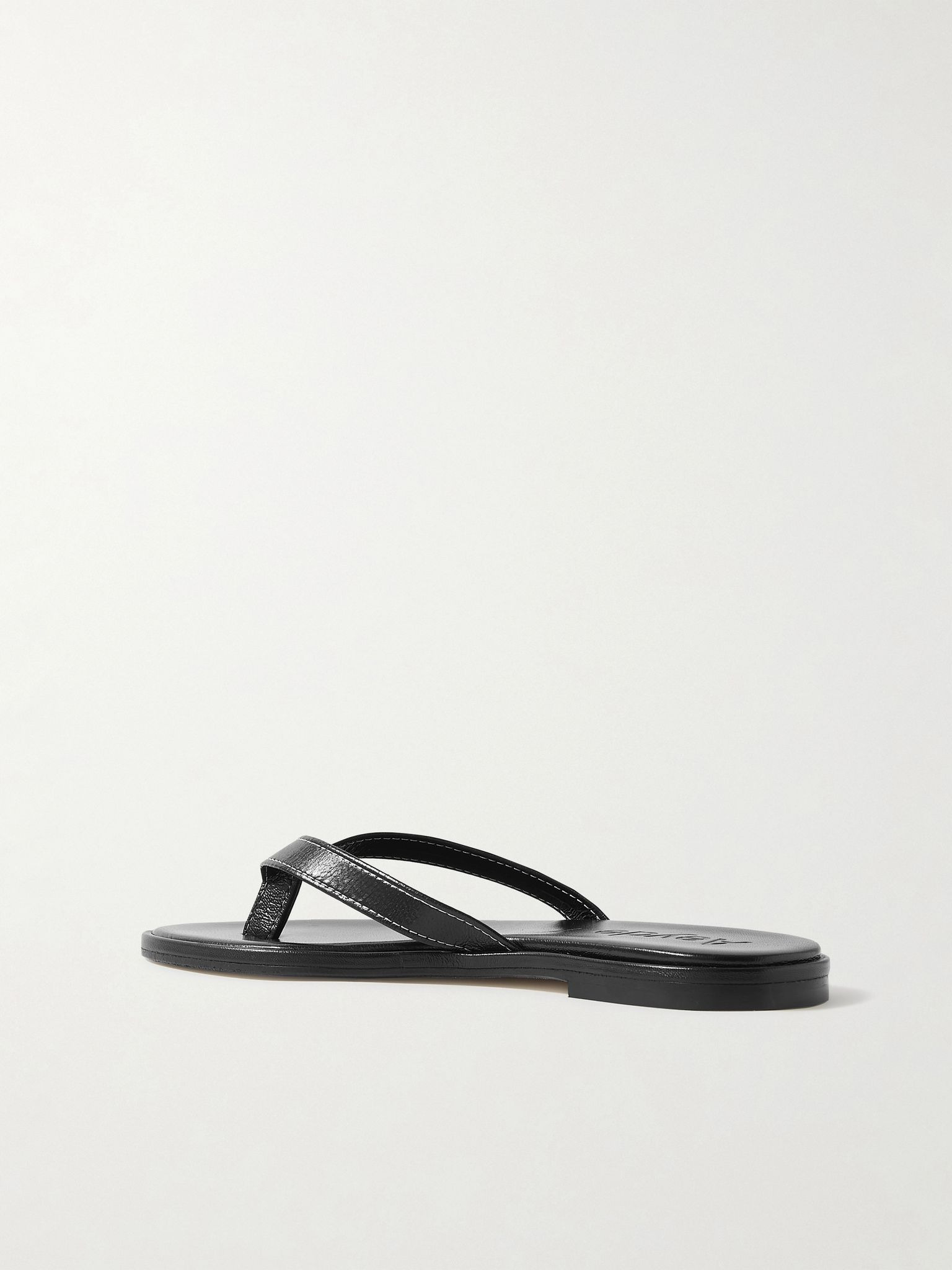 Melody leather flip flops Black - 3