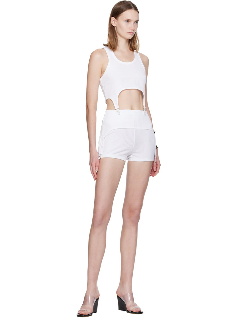 Jean Paul Gaultier White 'The Garter Bra' Tank Top outlook