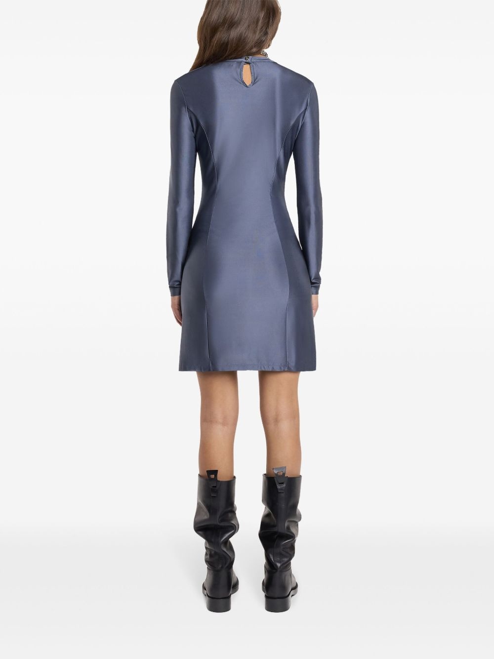 asymmetric T-shirt mini dress - 4
