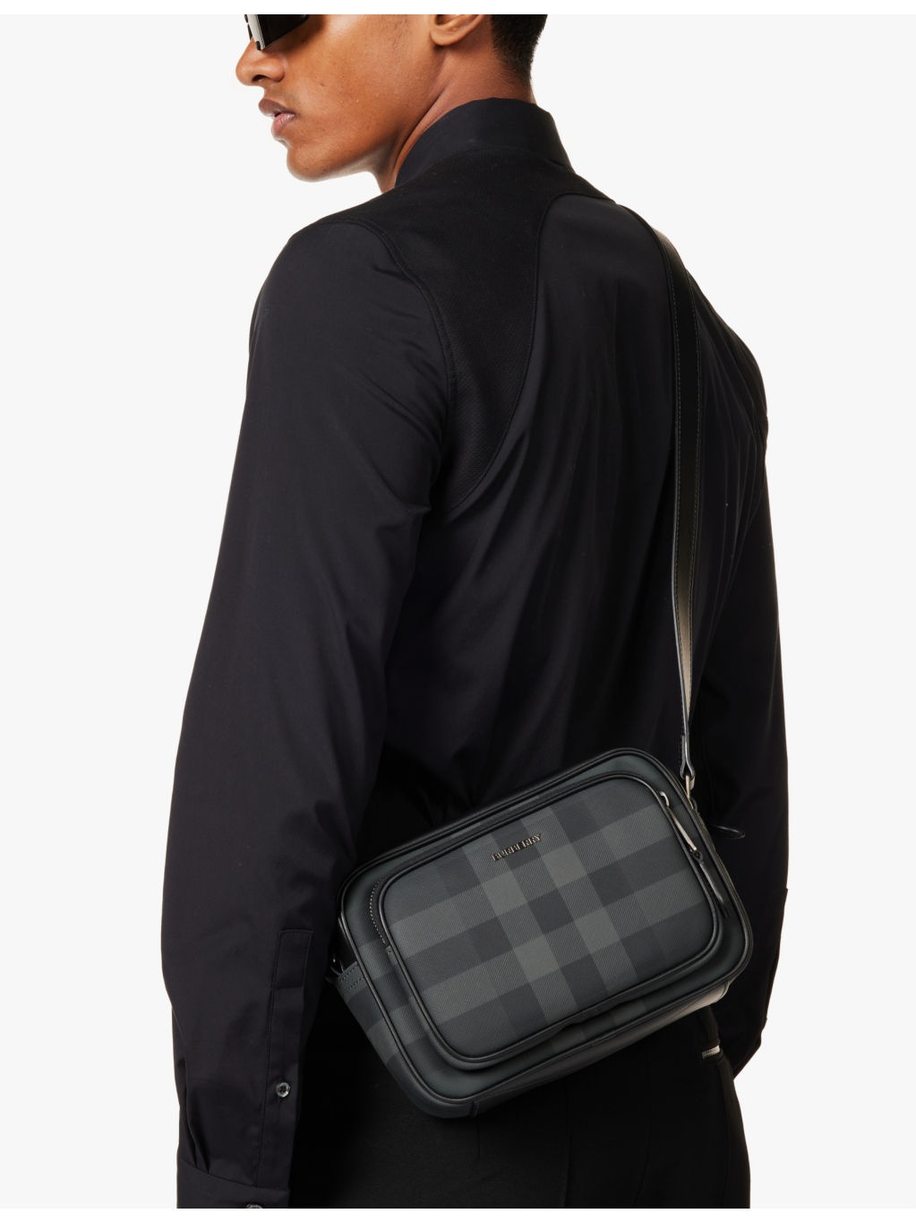 Paddy checked coated-canvas crossbody bag - 2