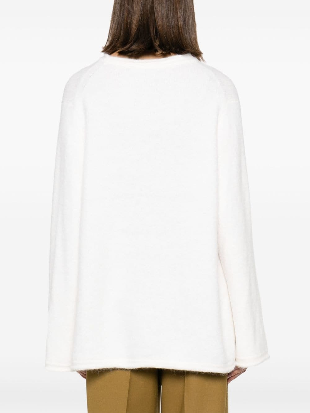 round-neck textured jumper - 4