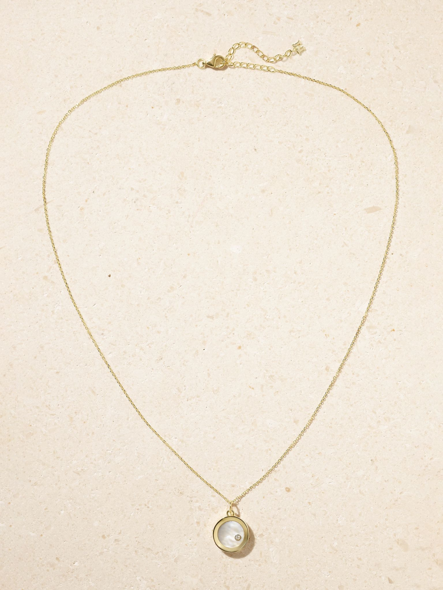 14-karat gold, pearl and diamond necklace White - 4