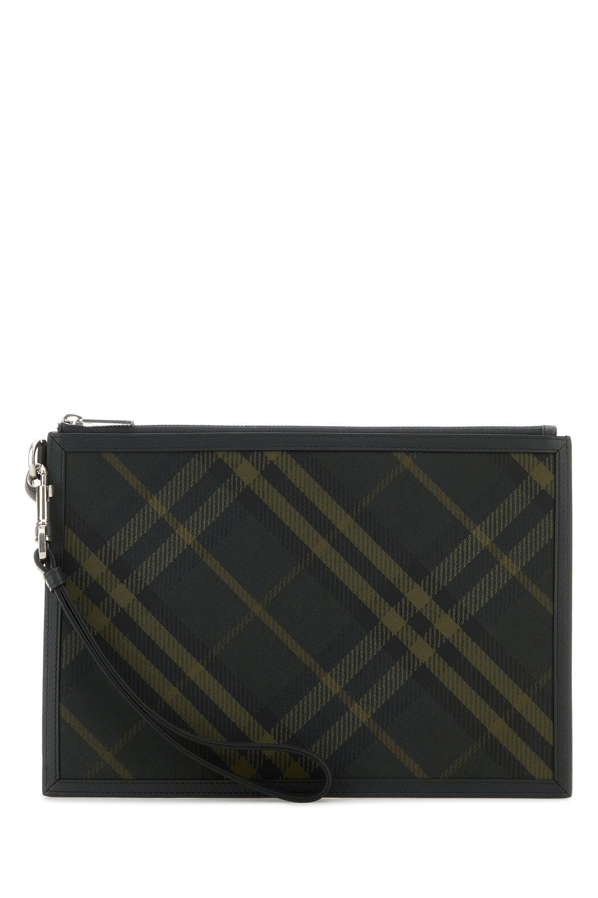 Embroidered canvas clutch - 1