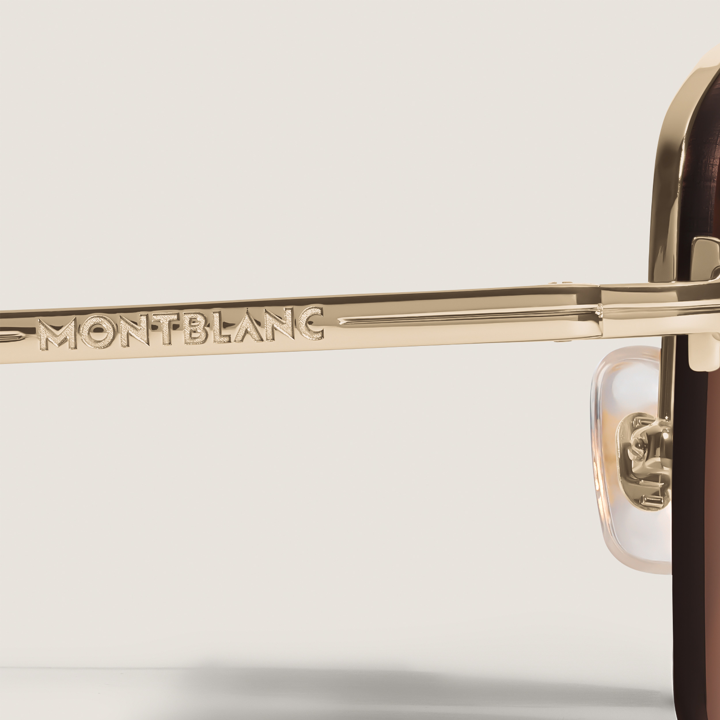 Oval Sunglasses with Gold Coloured Metal Frame - 3