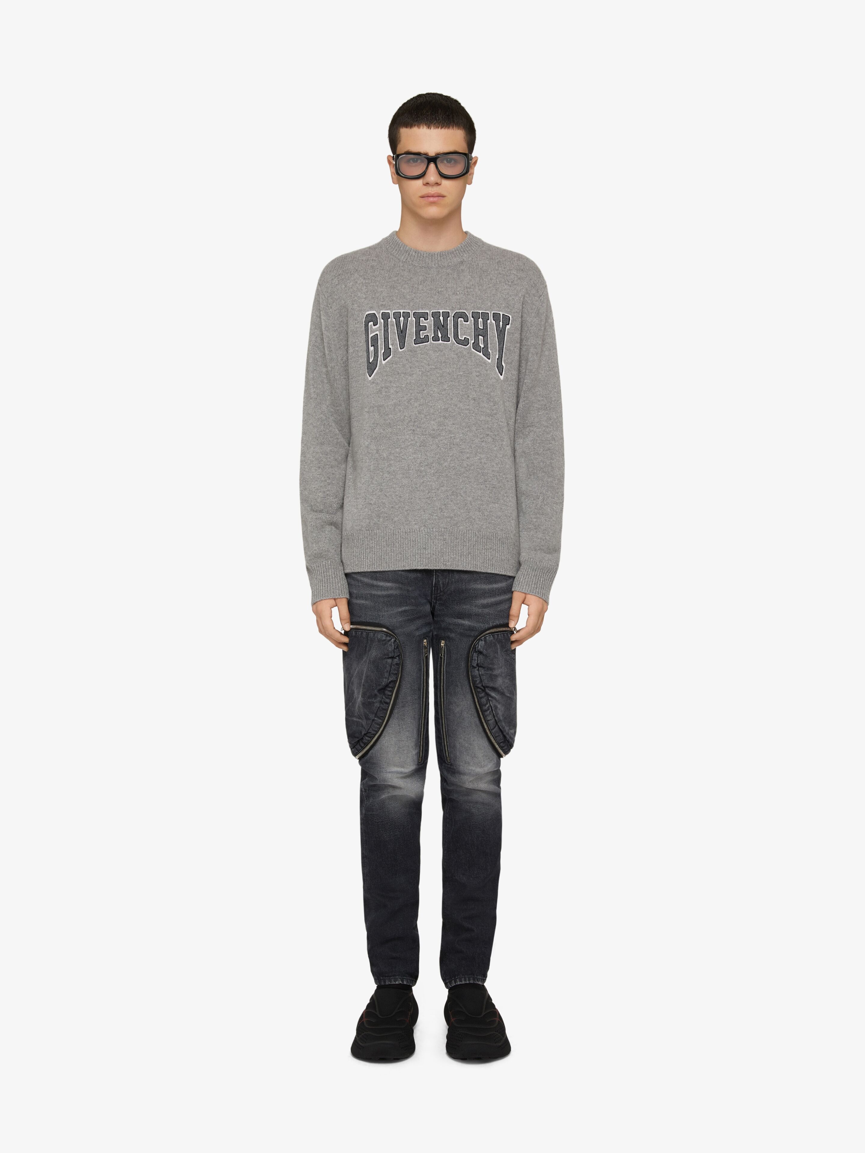 SWEATER IN WOOL AND CASHMERE WITH PATCH - 2