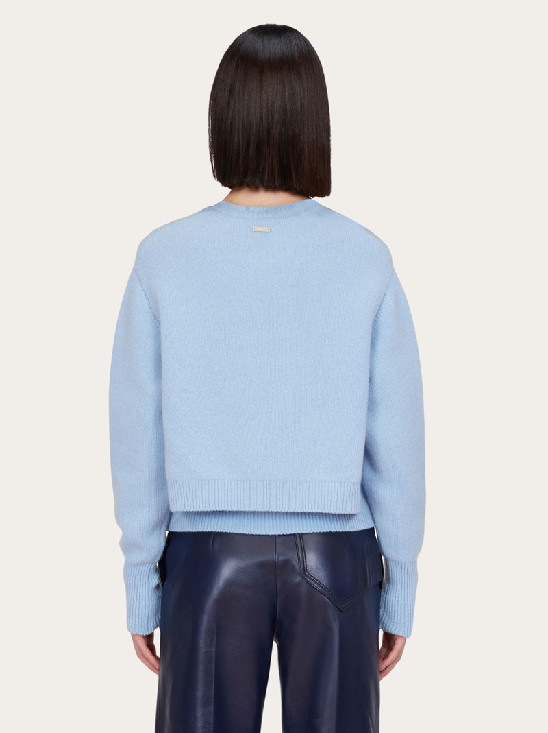 FERRAGAMO Layered cashmere sweater outlook