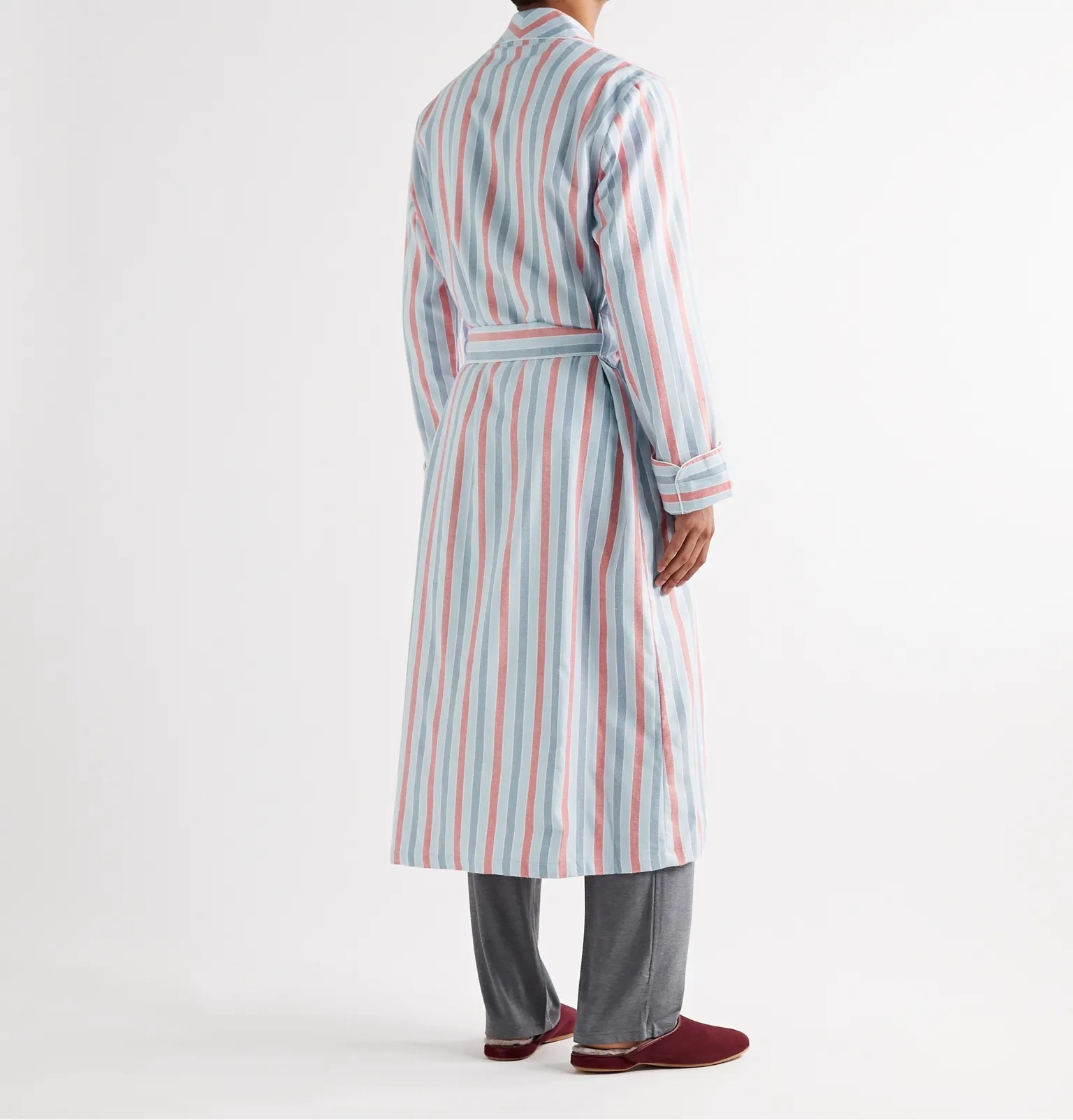 Kelburn Striped Brushed Cotton Robe - 3