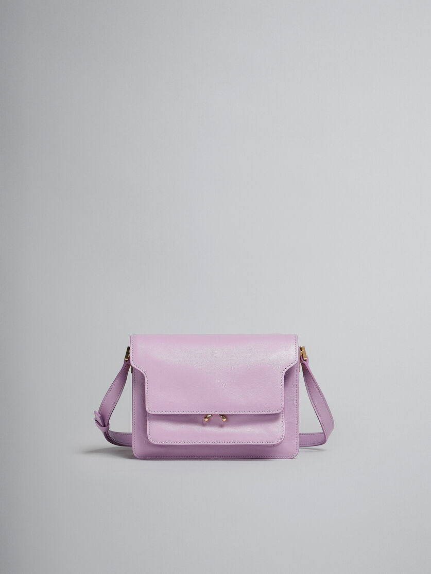 TRUNK SOFT MEDIUM BAG IN LILAC LEATHER - 1