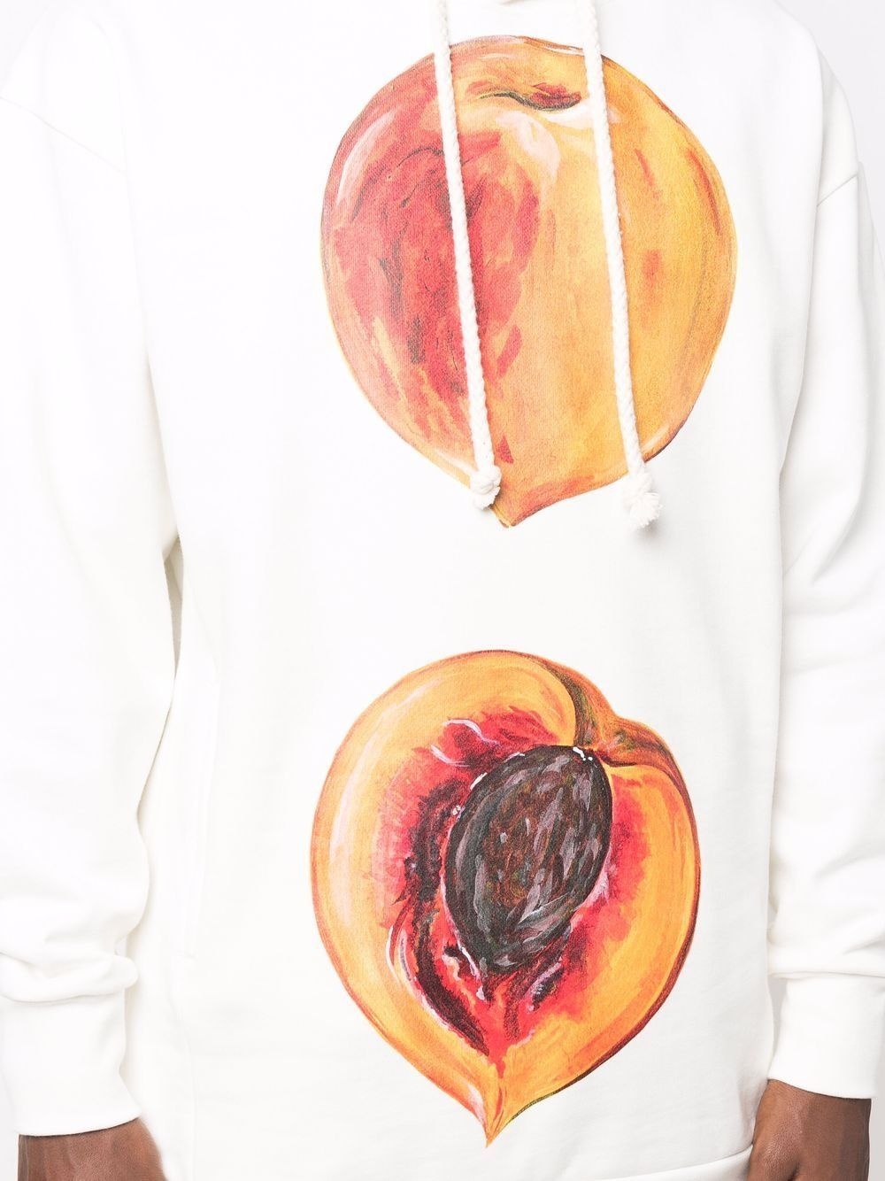 oversized peach-print hoodie - 5