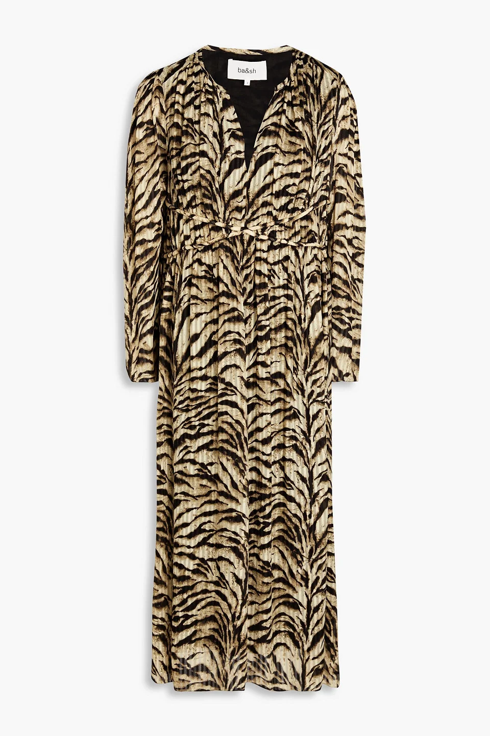 Imany tiger-print jacquard midi dress - 1