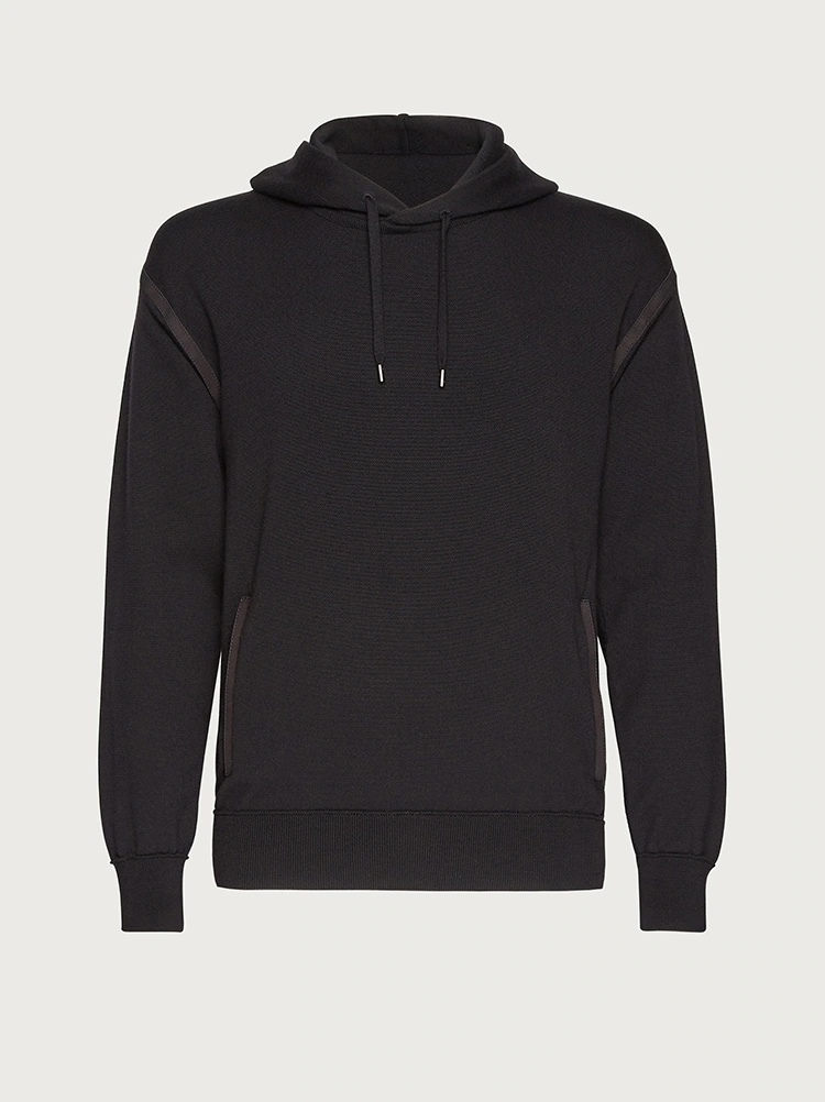 HOODIE WITH NUBUCK DETAILS - 3