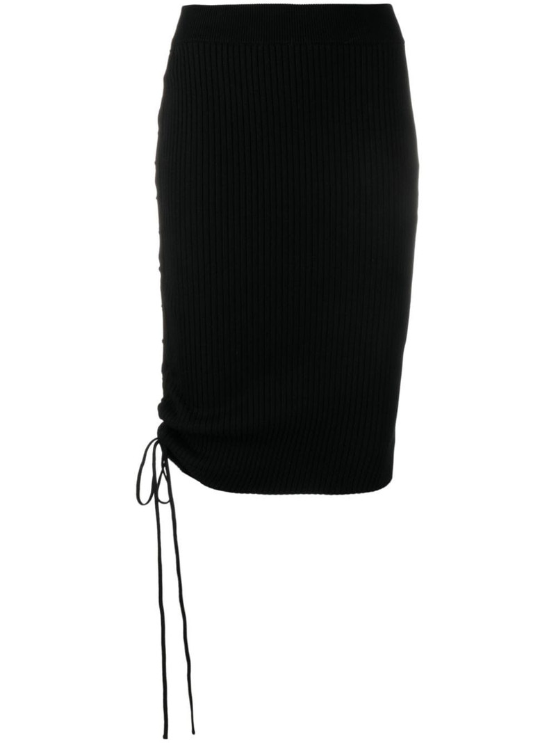 drawstring-detailed 미디 스커트 1