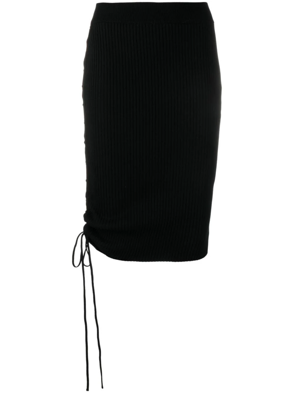 drawstring-detailed midi skirt - 1