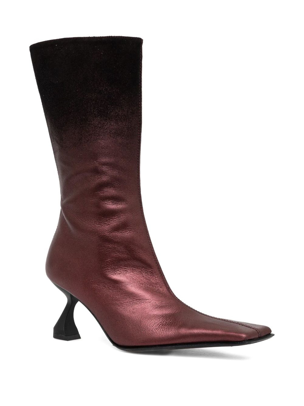 70mm Pearl leather square-toe boots - 2
