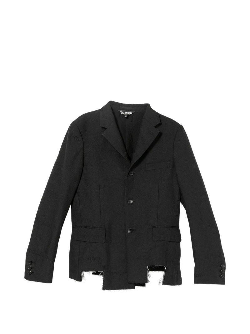 embroidered cut-out blazer 1