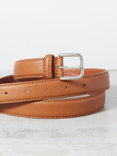 Dries Van Noten Square-buckle leather belt outlook