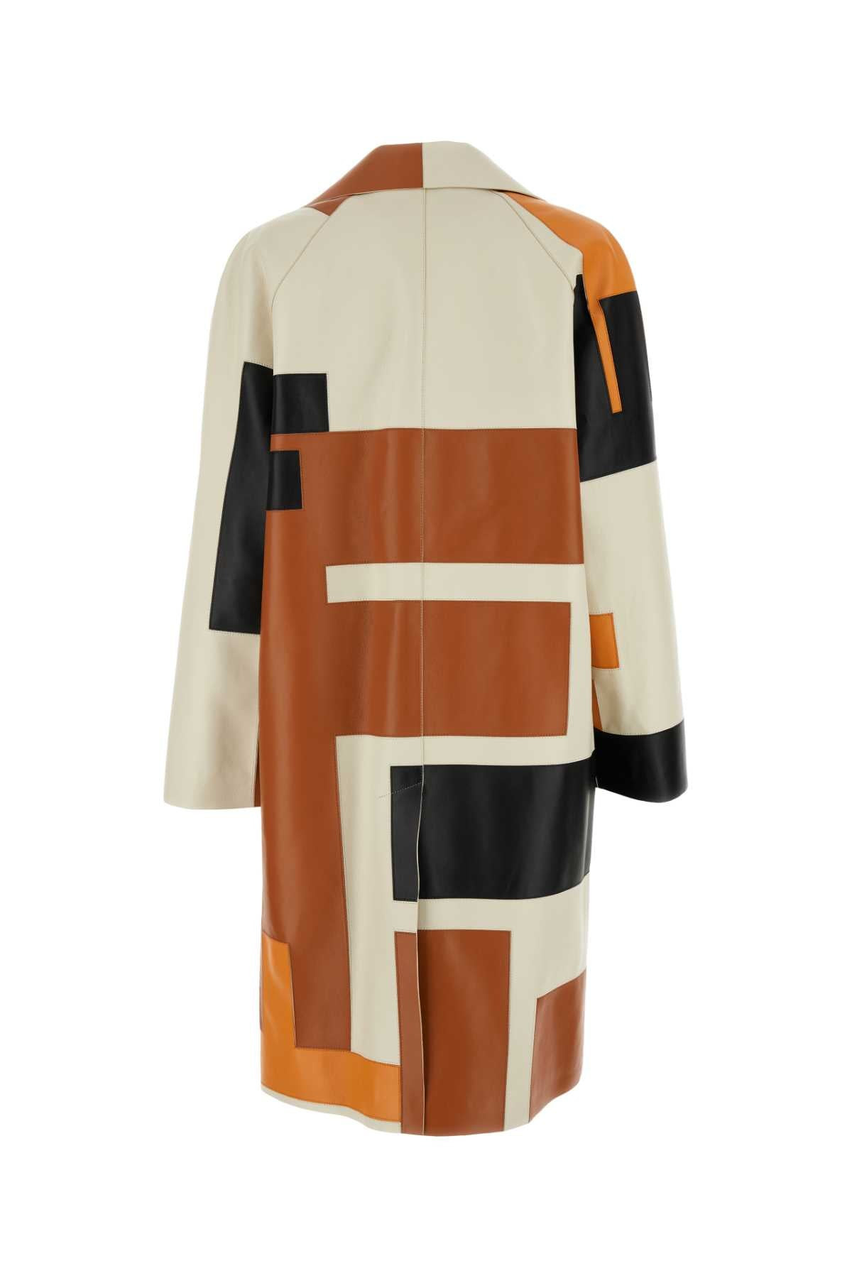 Fendi Women Multicolor Nappa Leather Overcoat - 2