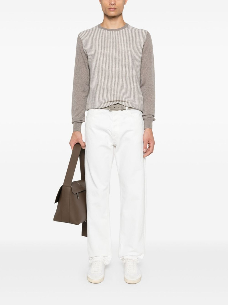 Canali geometric-pattern sweater outlook