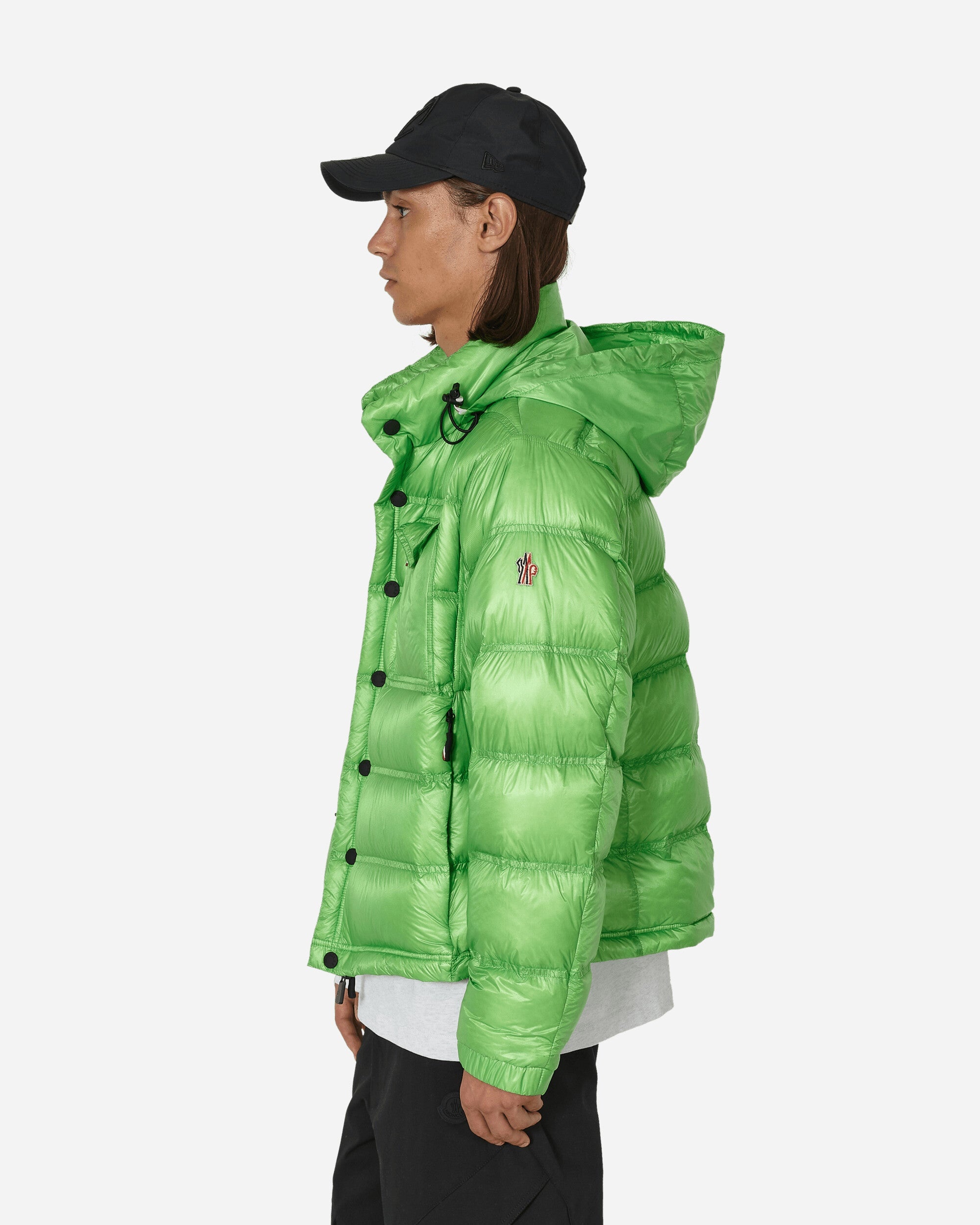 Moncler Raffort Down Jacket Lime Green | slamjam | REVERSIBLE