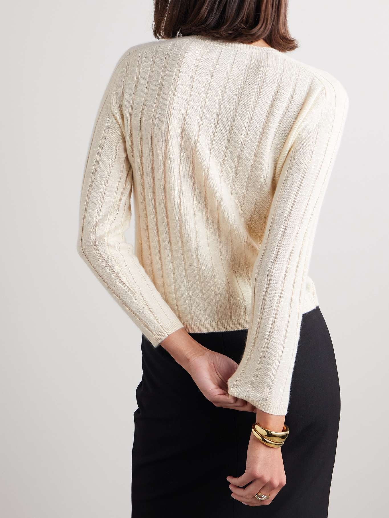 Alise ribbed cashmere and silk-blend sweater - 4