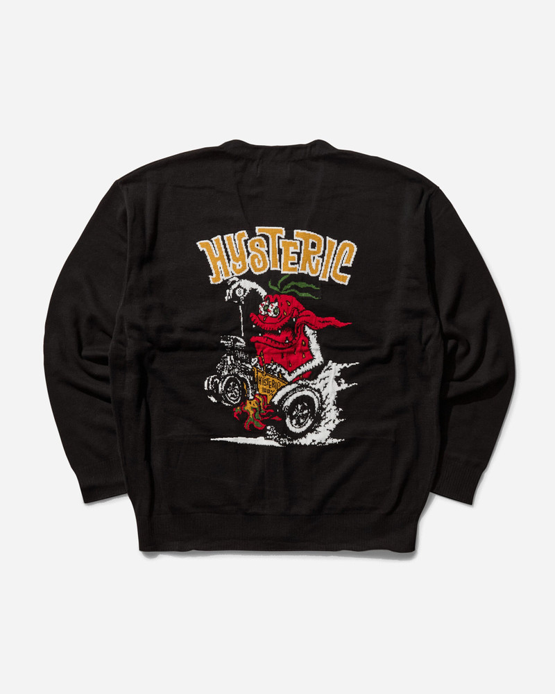 Hysteric Glamour Men's STBM Racing Cardigan Black outlook