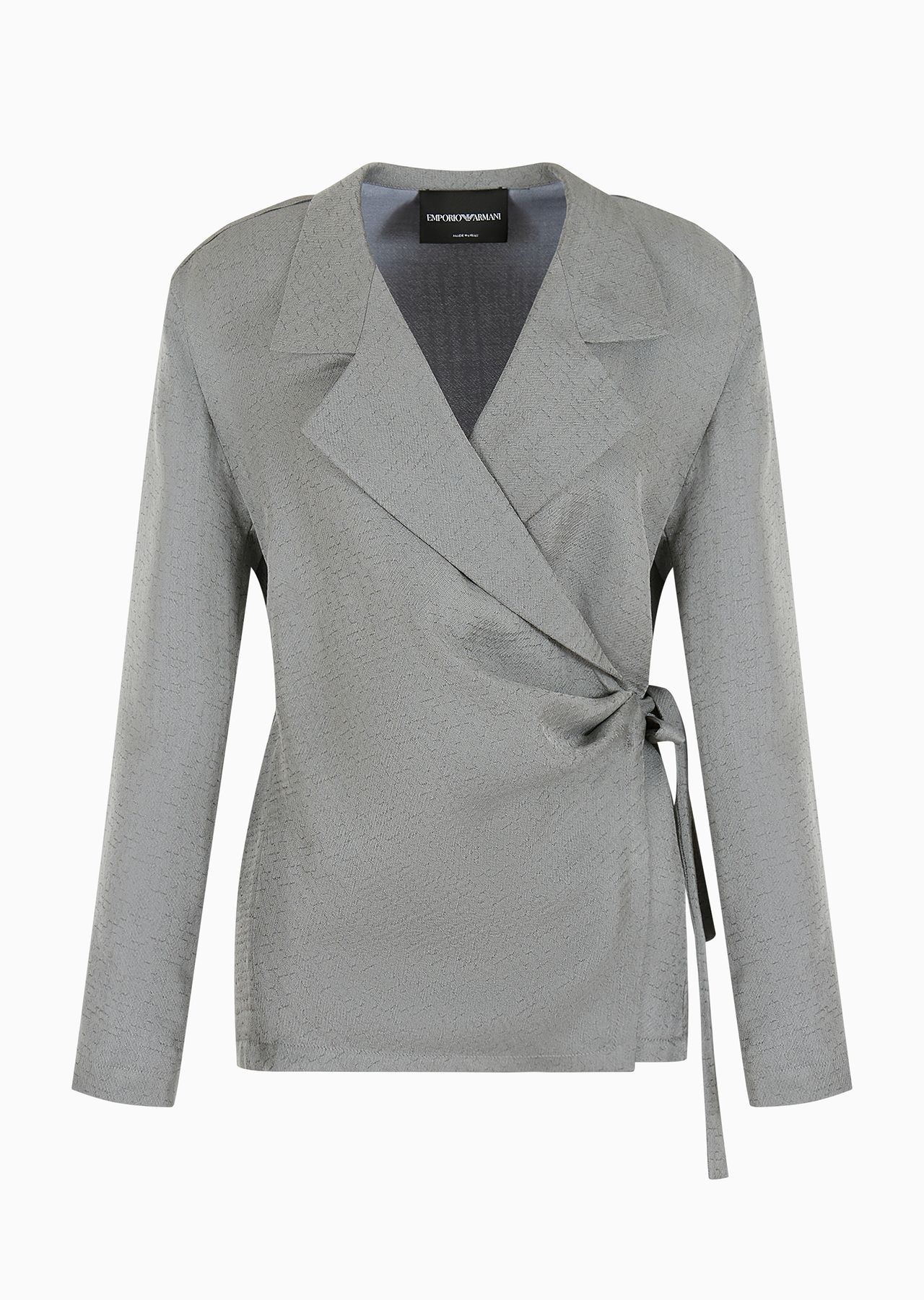 Double fabric jacket with side tie - 1