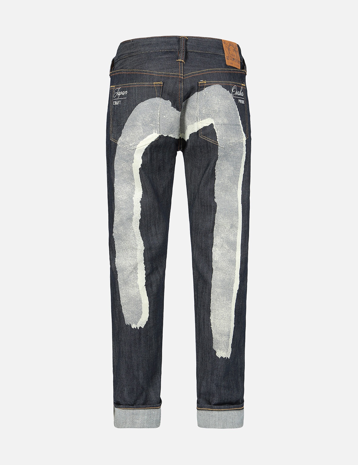 TWO-LAYER BRUSHSTROKE DAICOCK PRINT CARROT-FIT JEANS #2017 - 2