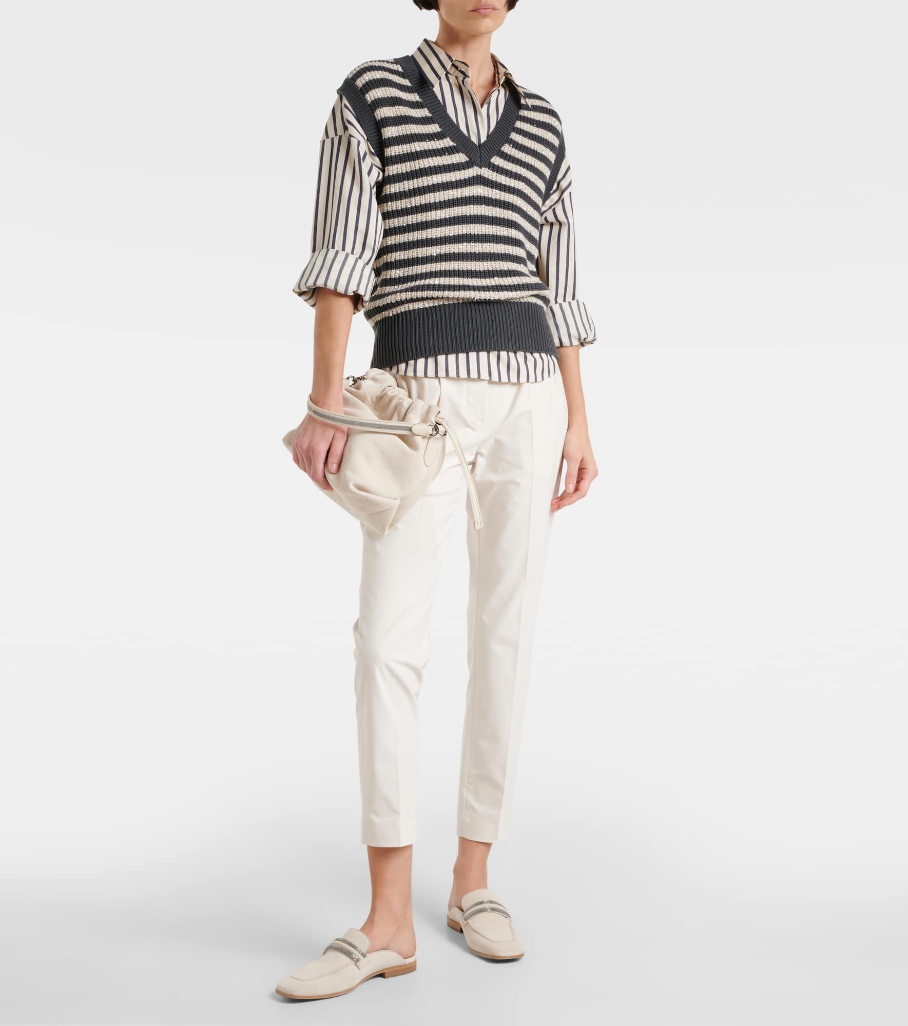 Pull Up low-rise slim pants - 2