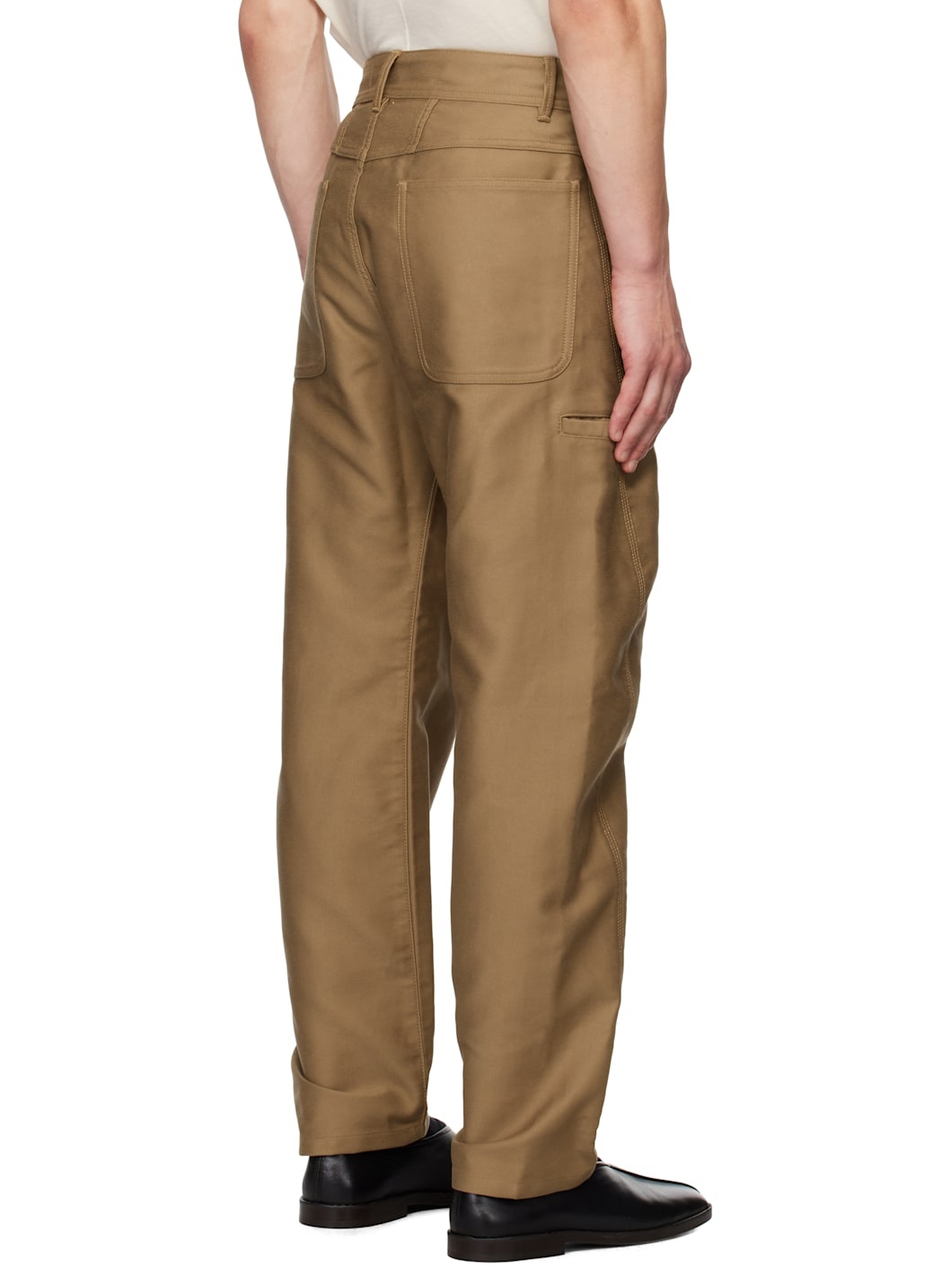 Tan Twisted Workwear Trousers - 3