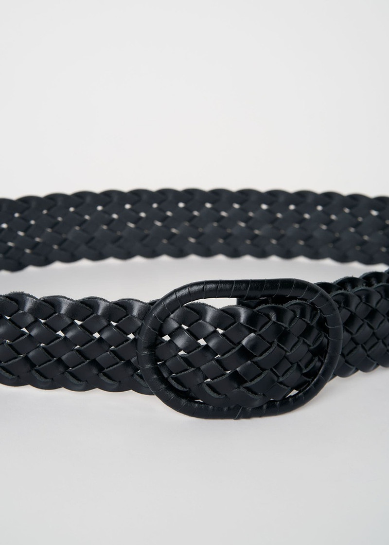 TOTEME Wide braided leather belt outlook