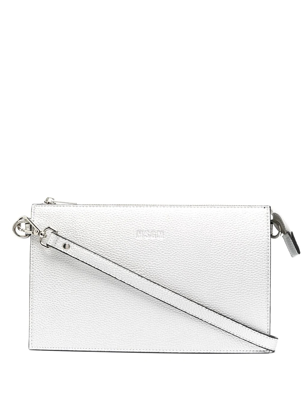 logo-embossed clutch bag - 1