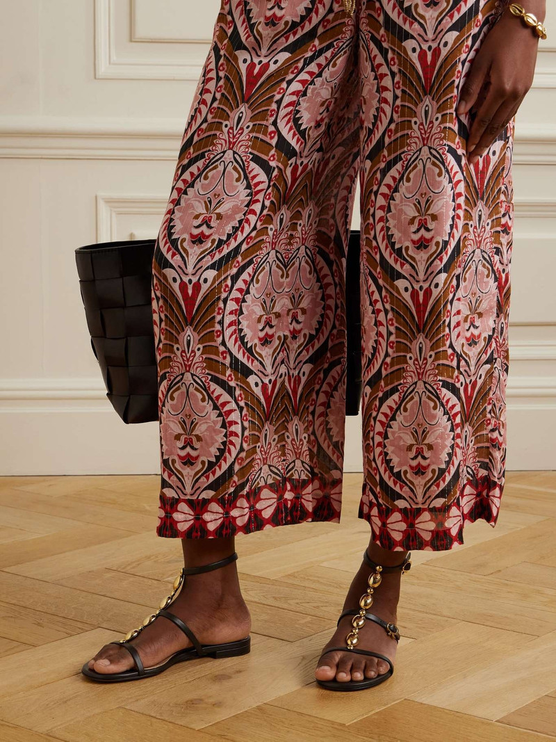 Gianvito Rossi Embellished leather sandals Chocolate outlook