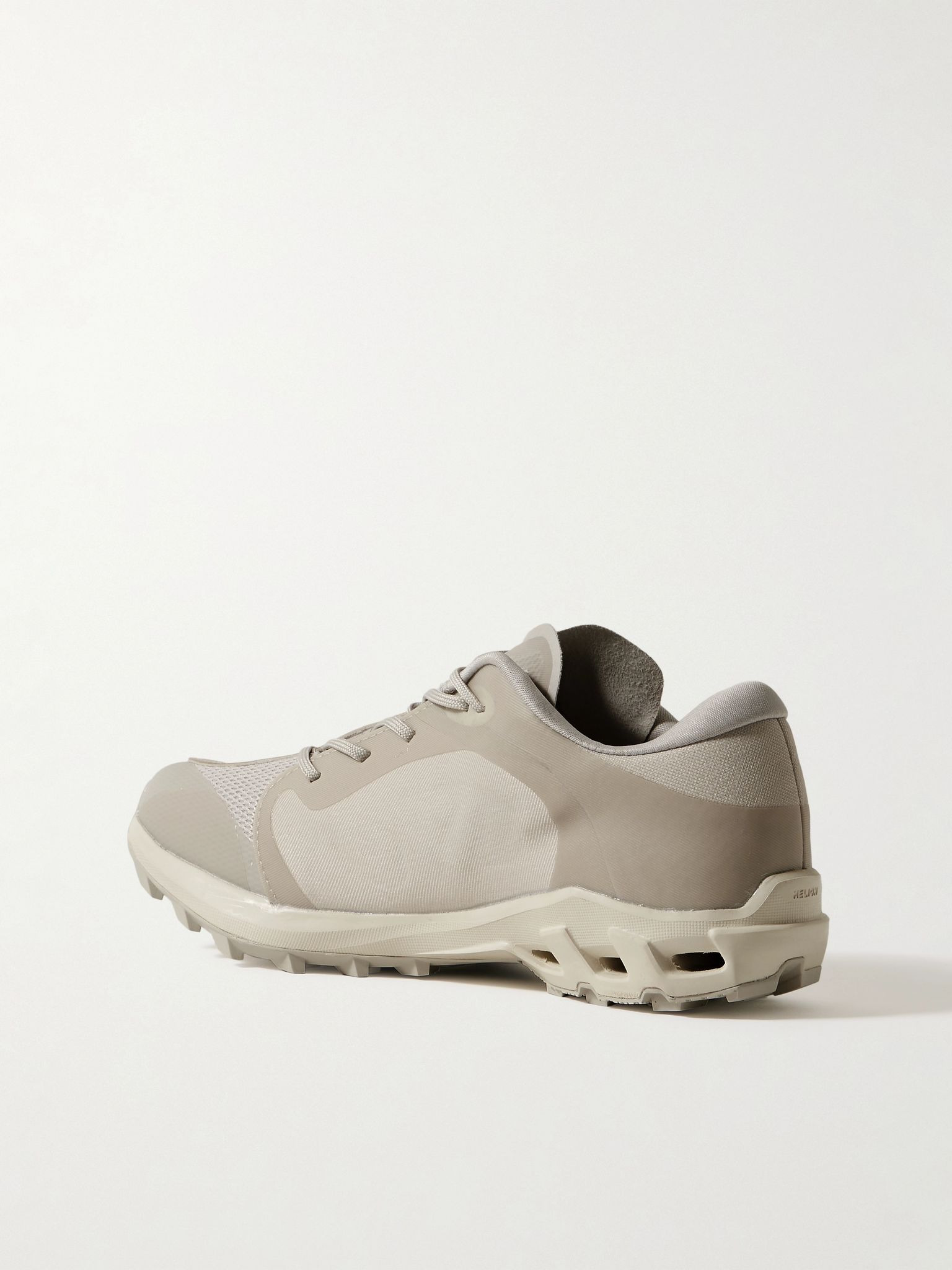 + POST ARCHIVE FACTION Cloudventure Peak recycled-twill and mesh sneakers Beige - 3