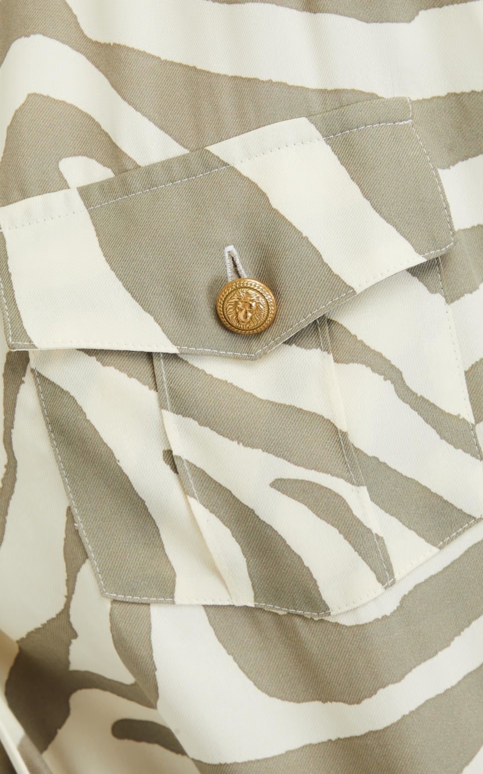Draped Zebra Print Dress - 4