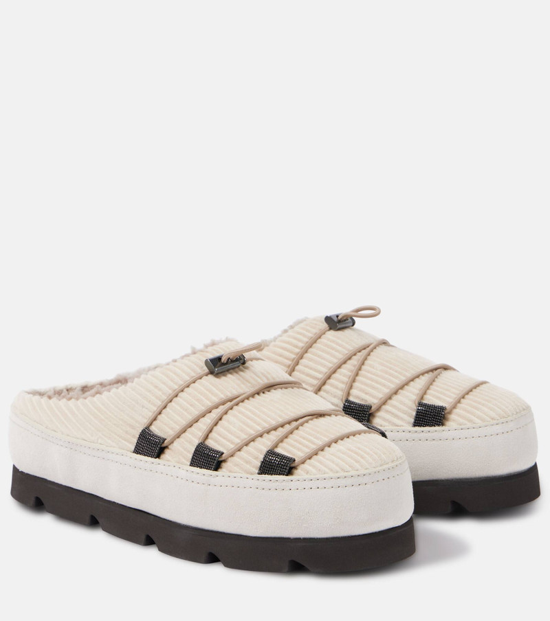 Chunky shearling-lined slippers - 1