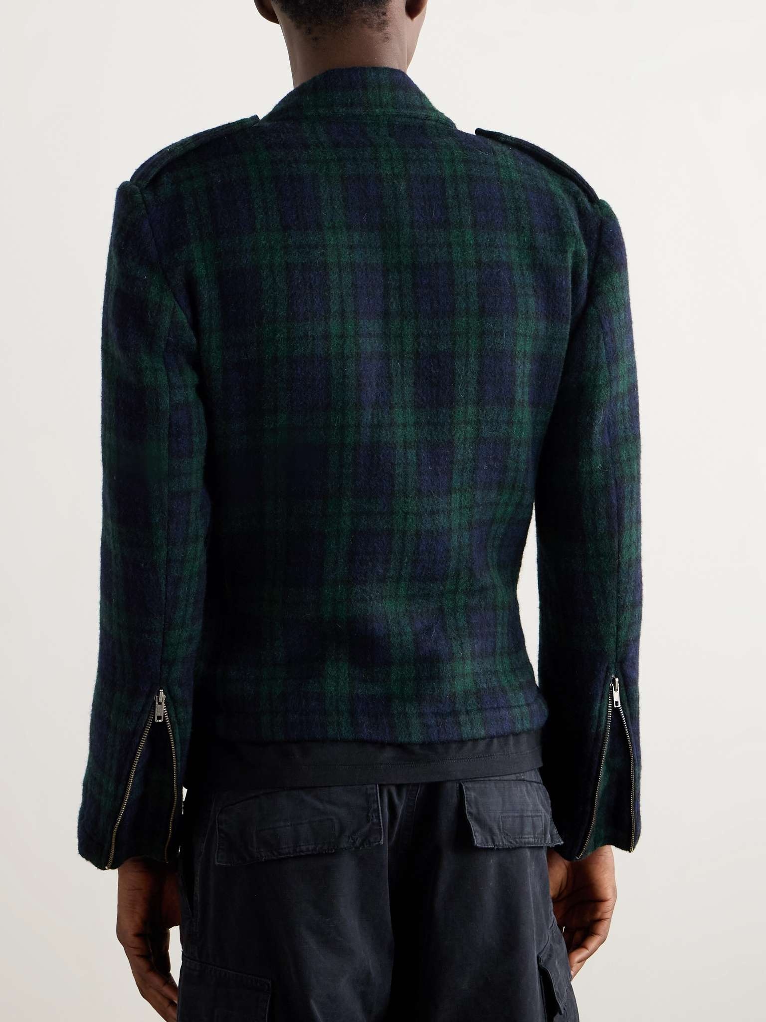 Brando Belted Checked Wool Jacket - 4