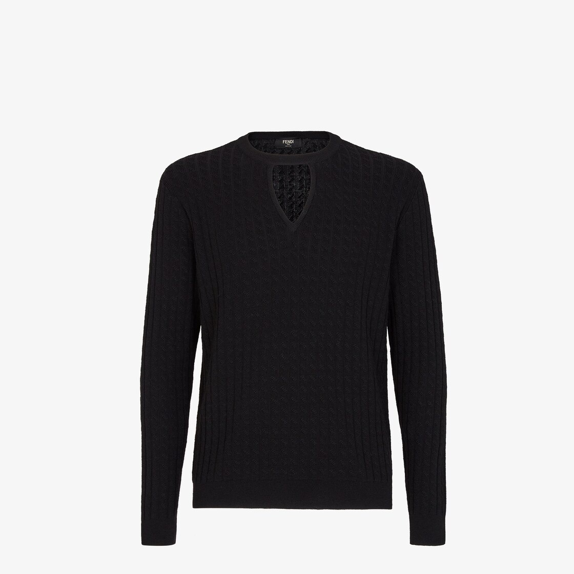 Black wool jumper - 1