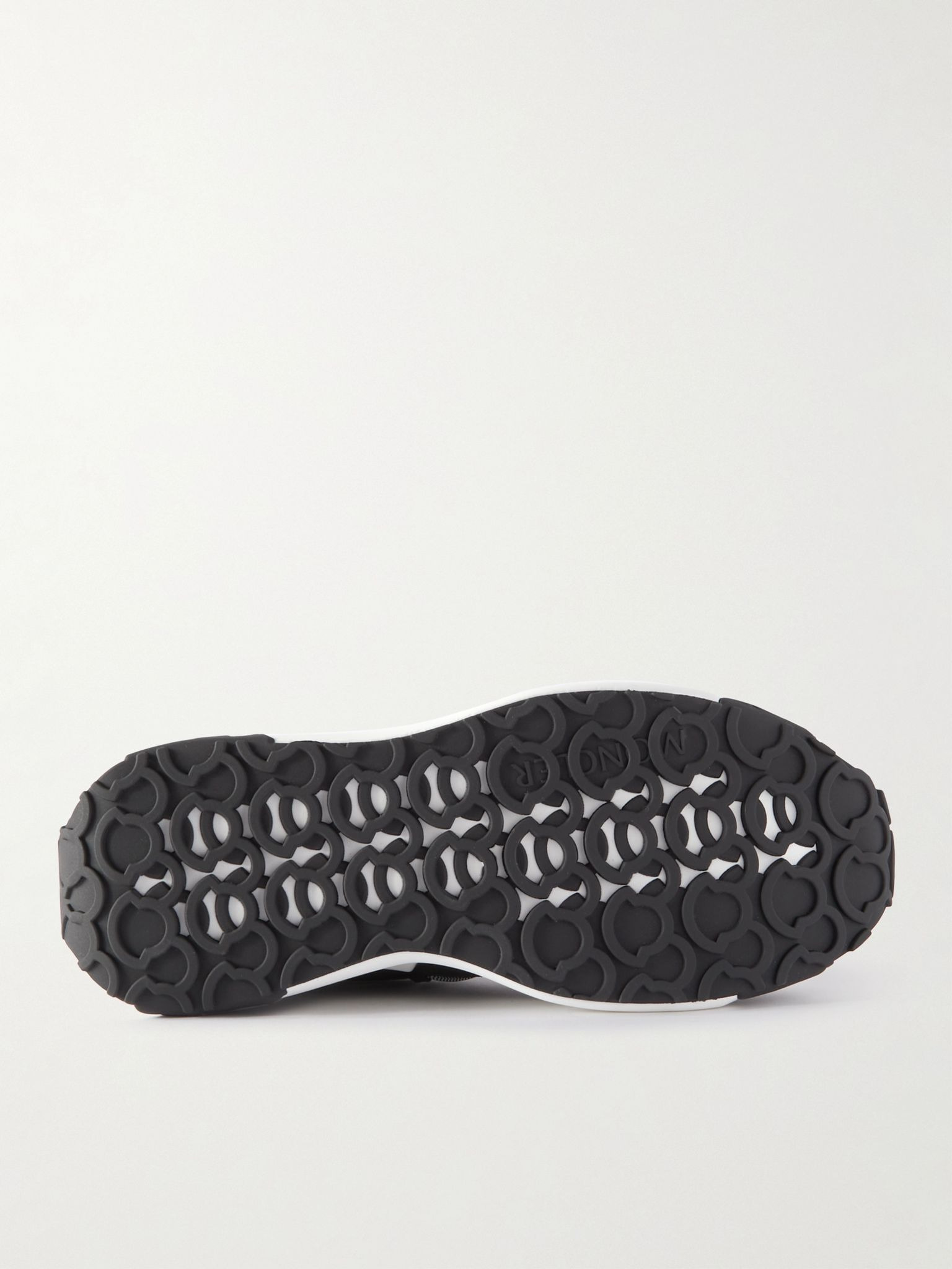 Compassor Mesh-Trimmed Nubuck and Suede Sneakers Black - 7
