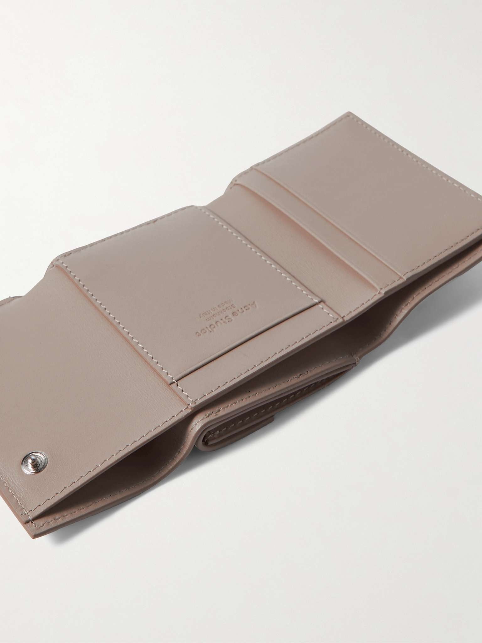 Logo-Print Leather Trifold Cardholder - 2