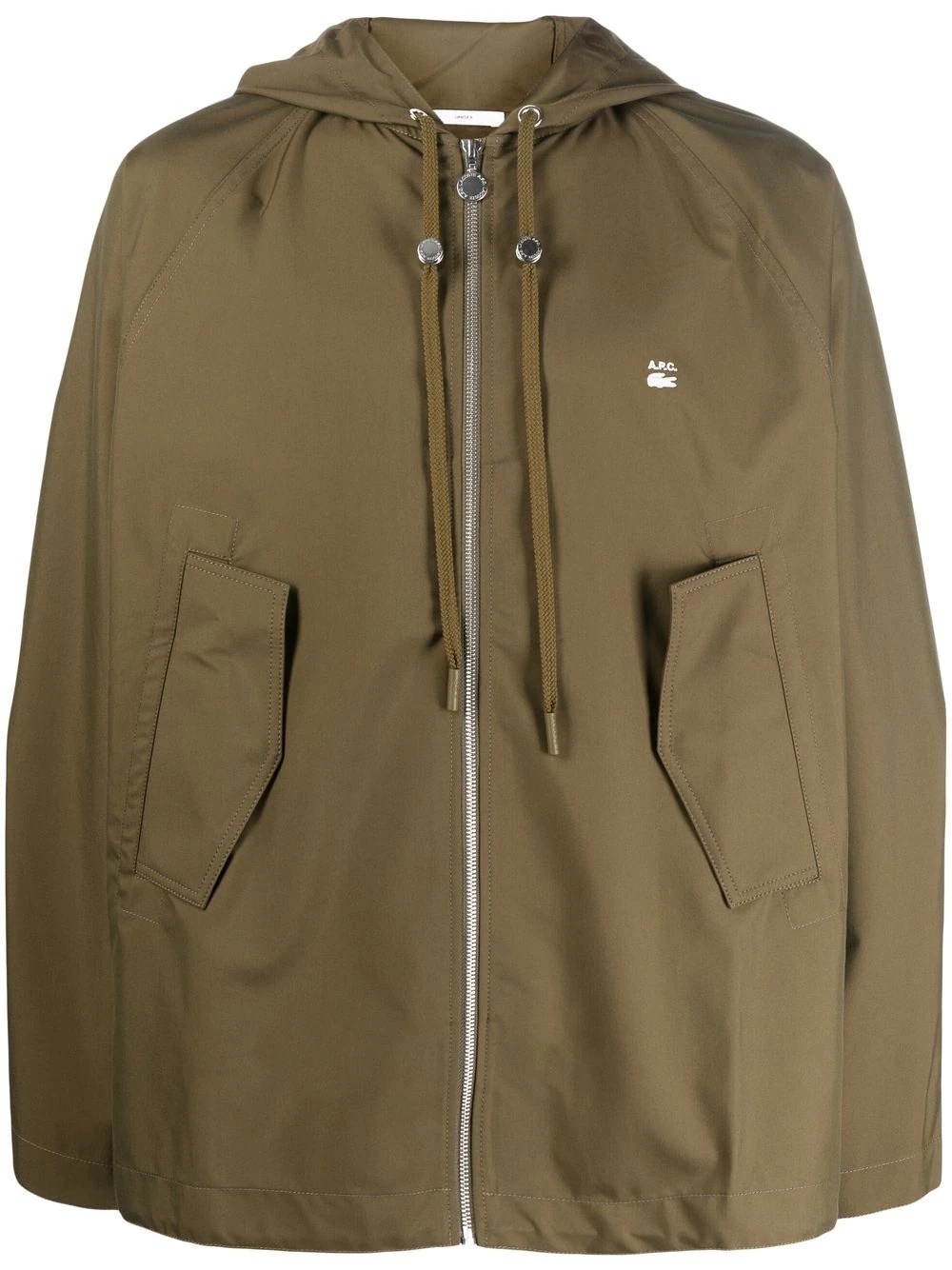 x A.P.C. drawstring-hood zip jacket - 1