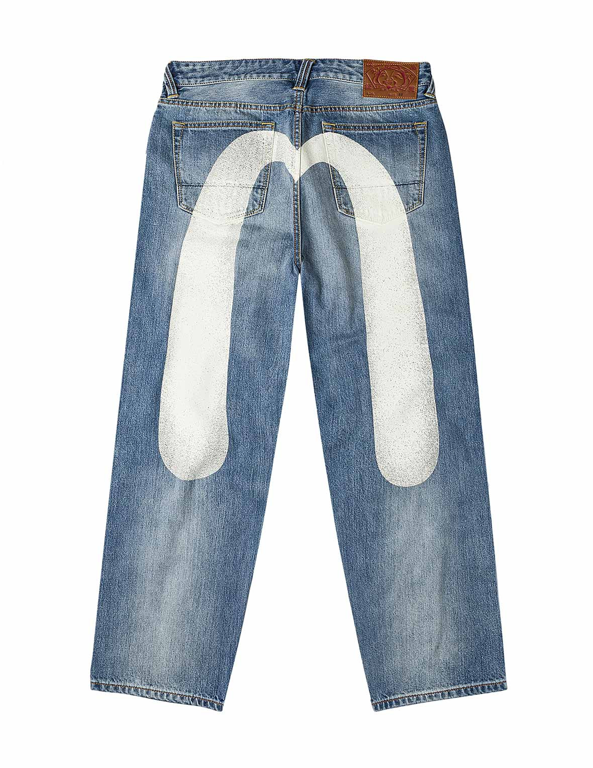 Ecru Daicock Print Loose Fit Jeans #2038 - 10