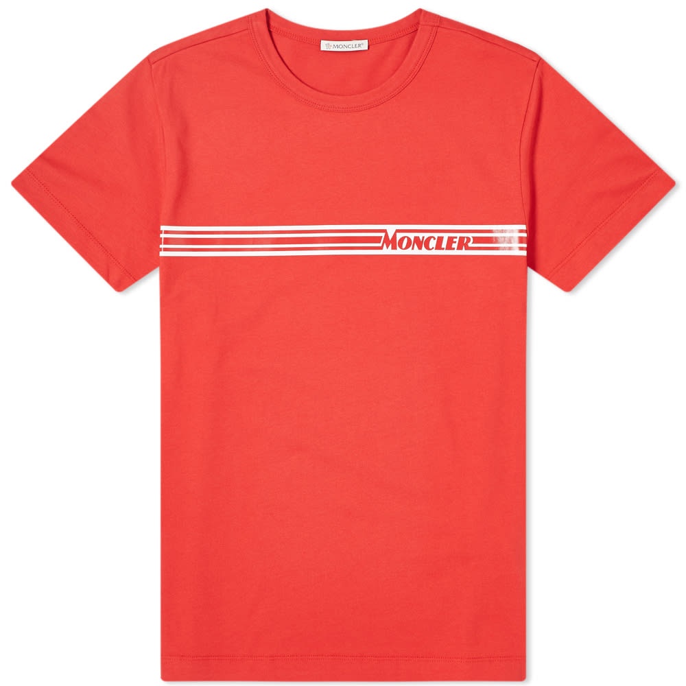 Moncler Chest Logo Stripe Tee - 1